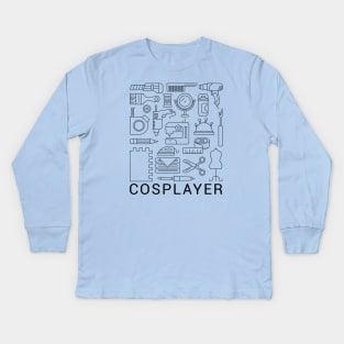 Cosplay Tool Kit (Black) Kids Long Sleeve T-Shirt